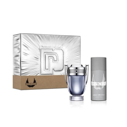 Paco Rabanne Invictus Eau De Toilette Spray 100ml + Deodorant Spray 150ml Set