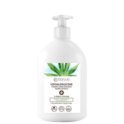 Barwa Hypoallergenic Traditional Polish Gray Liquid Soap With Hemp Oil 500ml
