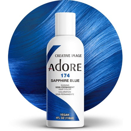 Adore Shining Semi-Permanent Hair Color Sapphire Blue 174 118ml