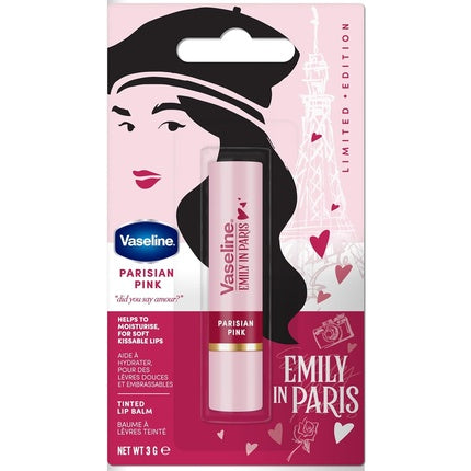 Vaseline Lip Balm with Color Emily Parisian Pink 3g 24-Hour
