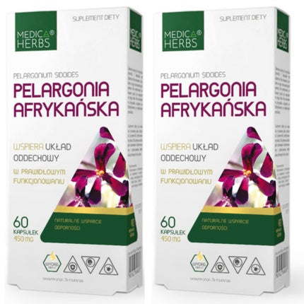 African Geranium Umckaloabo Extract 450mg Herbal Supplement 120 Capsules