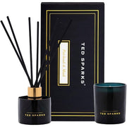 Ted Sparks Moss & Sandalwood Scented Candle and Diffuser Black Gift Set