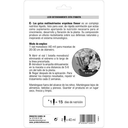 Flower 10497 Multi-nutrient Drops for Orchids 40ml - Pack of 2