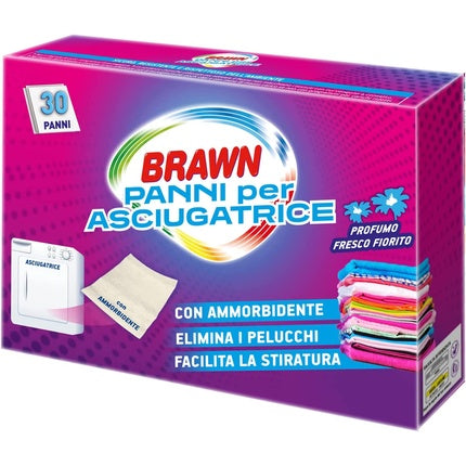 Brawn 30 Pack Dryer Cloths With Damper