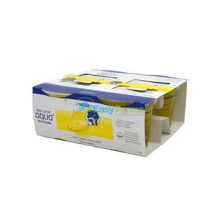 Nestl Meritene Resource Acqua Gelificata Hydrating And Refreshing Food Supplement Lemon Flavor 4x125 Ml