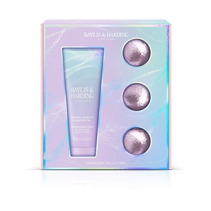 Baylis & Harding Bath Care Gift Set Jojoba Vanilla Almond Oil - 4 Pieces