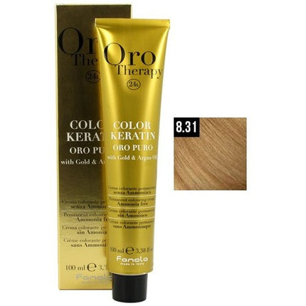 Fanola Oro Therapy Color Keratin 8.31 Hellblond Sand 100ml