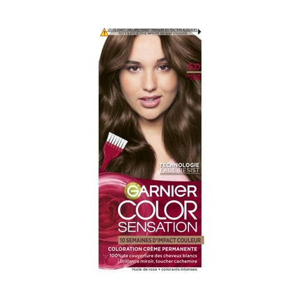 Garnier Color Sensation Permanent Cream Hair Color 5.0 Light Brown