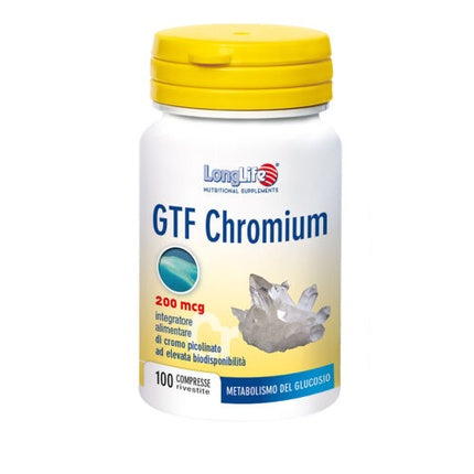GTF Chromium 200mcg Longlife 100 Coated Tablets