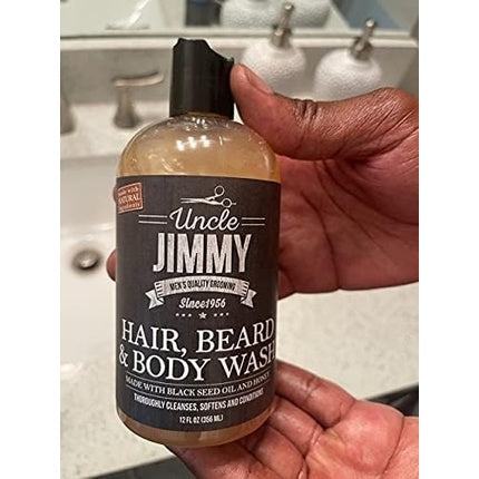 Uncle Jimmy Hair, Beard and Body Wash 12 Oz