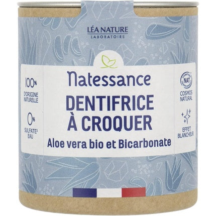 Natessance Organic Aloe Vera and Bicarbonate Toothpaste 80 Tablets