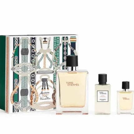 Herms Terre D'Hermes Eau De Toilette Spray Gift Set 100ml Edt 40ml After Shave 125ml Miniature