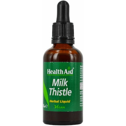 Health Aid Milk Thistle Liquid - 50ml Dietary Supplement For Healthy Liver