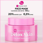 7DAYS Face Clay Mask and Scrub 2in1 with Zinc and Seaweed 50ml