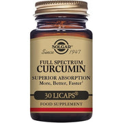 Solgar Full Spectrum Curcumin Softgels 30 Pack Liquid Extract of Turmeric Supports Brain Joint & Immune System Health Gluten Free Gold