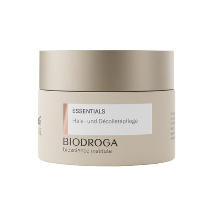 BIODROGA Bioscience Institute Essentials Neck and Decollete Care 50ml - Firming Care Cream with Black Forest Complex, Peptides, and Glow Effect - Paraben-Free, Silicone-Free, Microplastic-Free