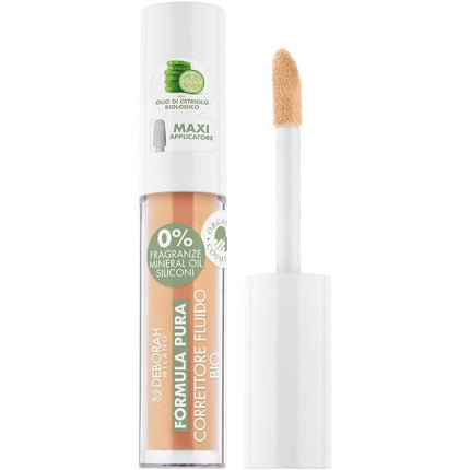 Deborah Fluid Concealer Pure Formula Bio N.02 Beige - Anti-Wrinkle, 0% Silicones