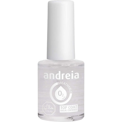 Andreia Halal Breathable Nail Polish Top Coat Glossy Vegan and Cruelty-Free 10.5ml