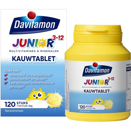 Davitamon Junior 3+ Banana Chewable Tablets - Essential Vitamins For Children