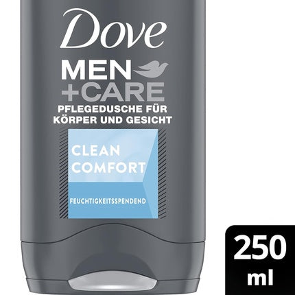 Dove Men+Care 3-in-1 Clean Comfort Shower Gel for Body, Face, and Hair with MicroMoisture 250ml