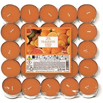 Price's Candles Aladino Citrus Tea Lights Set Of 25