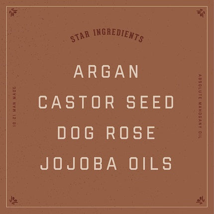 18.21 Man Made Hair Skin and Beard Oil for Men - Premium Tattoo and Mustache Care Products Absolute Mahogany