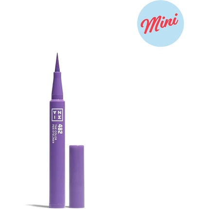 3INA MAKEUP The Color Pen Eyeliner 482 Purple Liquid Eyeliner 14h Longwear Travel Size Matte Liner Sensitive Eyes