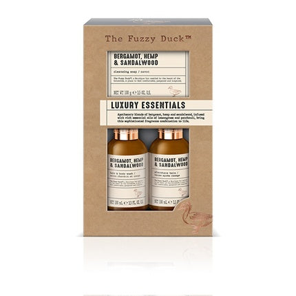 Baylis & Harding Gift Set For Body Skin And Hair Care - Bergamot Hemp Sandalwood, 3 Pieces