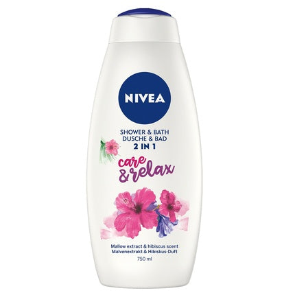 Nivea Shower & Bath 2 In 1 Care & Relax - 750ml