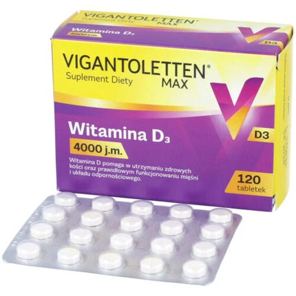 Max 4000 IU Vitamin D3 Strong Bones & Immune System 120pcs High Dose