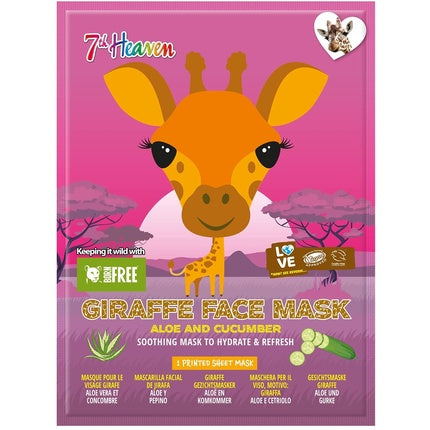 7th Heaven Born Free Giraffe Face Mask Enriched with Cucumber and Aloe Vera