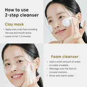 THANKYOU FARMER Rice Pure Clay Mask To Foam Cleanser 5.27 Fl Oz (150ml) Korean Clay Mask Foaming Facial Cleanser Rice Mask Korean Foam Cleanser Cleanser Mask Foaming Cleanser