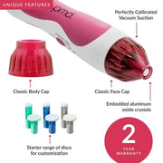 PMD Personal Microderm Classic Microdermabrasion Kit for Face and Body with Peeling Crystals and Vacuum Suction for Refreshed, Radiant Skin Pink