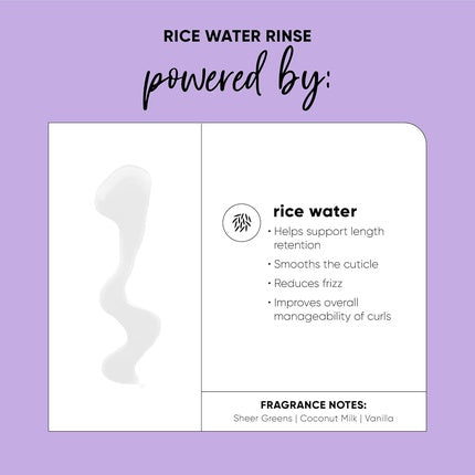 Hask Knot A Chance Rice Water Rinse with Fortifying Rice Water for Wavy and Curly Hair