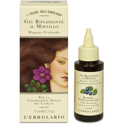 L'Erbolario Hair Colour Gel with Blueberry Deep Mahogany Red 70ml