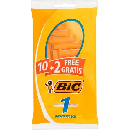 BIC 1 Sensitive Shaving Razor 10+2 Pieces