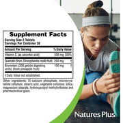 NaturesPlus Quercetin Plus with Vitamin C and Bromelain 650mg 60 Vegetarian Tablets - 30 Servings