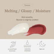 Mixsoon Vegan Melting Lip Balm Dry Rose Glossy Lip Balm