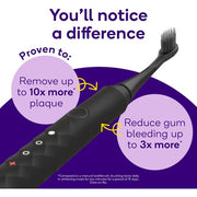 Burst Oral Care Electric Toothbrush with Charcoal Toothbrush Head - White