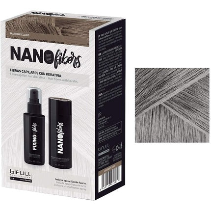 BIFULL Nanofillers Capillary Fibers with Gray Keratin Black Standard
