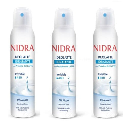 Nidra Deolatte Idratante Invisible Deodorant 150ml Alcohol-Free