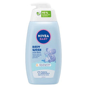 Nivea Baby Wash Gel For Face Body And Hair 500 Ml & Shower Gel For Gentle Bath 450 Ml