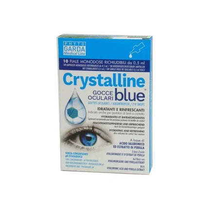 Named Crystalline Blue Hydrating Refreshing Eye Drops - 10 Single-Dose Reclosable Vials