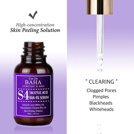 BHA Salicylic Acid 4% Exfoliant Serum 1oz with Niacinamide