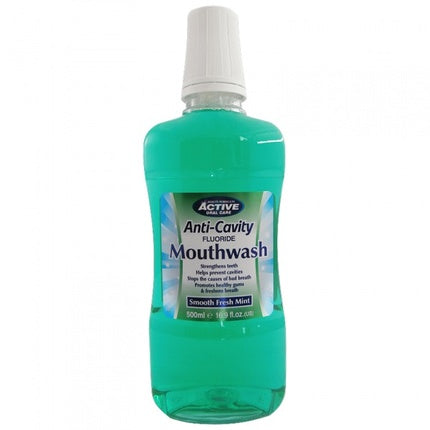 Active Oral Care Fluoride Mouthwash Fresh Mint 500ml