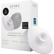 GESKE SmartAppGuided Facial Brush 4 in 1 Professional Cleansing Brush with Handle Silicone Facial Brush Skincare Gentle Cleansing Facial Cleanser Starlight