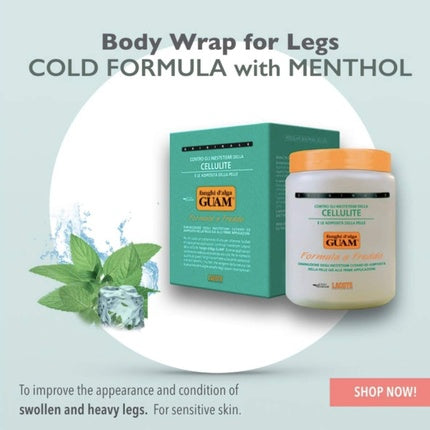 GUAM Seaweed Mud Convenience Economy Pack Anti-cellulite Body Wrap 1KG Strengthening Anti-cellulite Gel 250ml Cellulite Remover Kit Cellulite Treatment