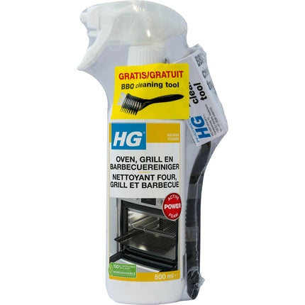 Hg Oven-Grill And Barbecue Cleaner Spray + Bbq Brush