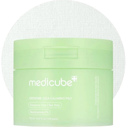 Medicube Soothing And Hydrating Toning Pads For Sensitive And Problematic Skin Exosome Cica Calming Pad 100 Pcs