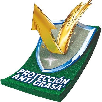 Spontex Fiber Brushes With Sponge, Grease Stop System - 3 Sponges